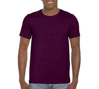 Gildan Soft-Style Herren T-Shirt, Kurzarm, Rundhalsausschnitt (3XL) (Rotbraun)