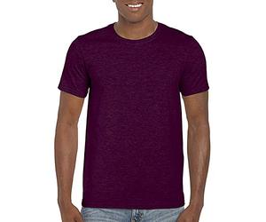 Gildan Soft-Style Herren T-Shirt, Kurzarm, Rundhalsausschnitt (3XL) (Rotbraun)