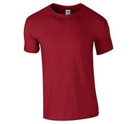 Gildan Soft-Style Herren T-Shirt, Kurzarm, Rundhalsausschnitt M,Scharlachrot
