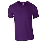 Gildan Soft-Style Herren T-Shirt, Kurzarm, Rundhalsausschnitt XXL,Lila