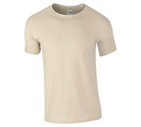 Gildan Soft-Style Herren T-Shirt, Kurzarm, Rundhalsausschnitt XXL,Sandfarben