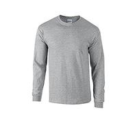 Gildan Pullover Soft Style für Herren – Sport – Grau – Größe M/L