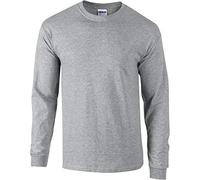 Gildan Pullover Soft Style für Herren – Sport – Grau – Größe M/L