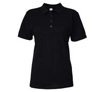 Gildan Softstyle Damen Kurzarm Doppel Pique Polo Shirt (S) (Schwarz)