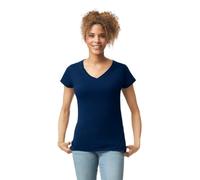 Gildan Softstyle® Ladies´ V-Neck T-Shirt, Größe:L, Farbe:Navy