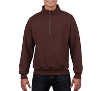 Gildan Sweatshirt für Erwachsene, Fleece, Viertelreißverschluss, Kadettkragen, Stil G18800, Rost, Small