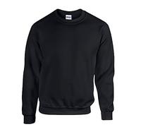 Gildan Sweatshirt, Schwerer Stoff, angesetzte Ärmel Gr. M, Schwarz