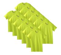 Gildan T-Shirt aus Schwerer Baumwolle, Unisex, Stil G5000, Multipack, Sicherheitsgrün (12er-Pack), XL