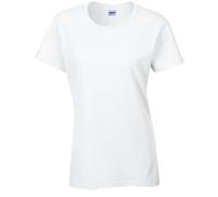 G5000L Gildan Damen T-Shirt Kurzarm Rundhals schwere Qualität White M