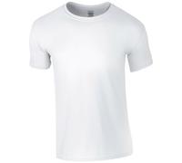 Gildan T-Shirt G64000 Softstyle Unisex – schmaler Schnitt an Schultern & Ärmeln – Weiß S