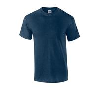 Gildan T-Shirt Ultra Cotton Kurzarm Rundhals Heather Navy L