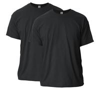 Gildan T-Shirt Ultra Cotton G2000 – Unisex, Multipack, Schwarz (2er-Pack), Größe M