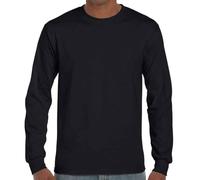 Gildan Langarm-T-Shirt Ultra Cotton G2400 Unisex Rundhalsausschnitt Schwarz M