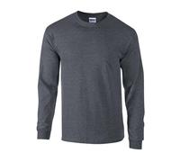 Gildan - Ultra Cotton™ Long Sleeve T-Shirt Dark Heather - Gr. - 3XL