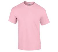 Gildan Unisex T‑Shirt Ultra Cotton Kurzarm Rundhals Helles Pink Größe M