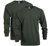 Gildan Uni-Erwachsene Langärmeliges Schwerer Baumwolle, Stil G5400, 2er-Pack T-Shirt, Grün (Forest Green), Mittel