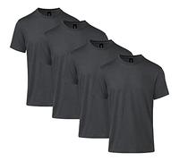 Gildan Uni-Erwachsene Softstyle CVC Short Sleeve, Style G67000/G64000cvc, Multipack T-Shirt, Pitch Black Mist (4er-Pack), L