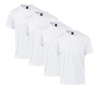 Gildan Uni-Erwachsene Softstyle CVC Kurzarm, Stil G67000/G64000cvc, Multipack T-Shirt, Weiß (4er-Pack), L