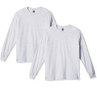 Gildan Uni-Erwachsene Ultra Cotton Long Sleeve, Style G2400, Multipack T-Shirt, Aschgrau (2er-Pack), XL