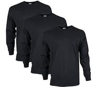 Gildan Uni-Erwachsene Ultra Cotton Long Sleeve, Style G2400, Multipack T-Shirt, Schwarz (3er-Pack), 3XL