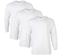 Gildan Uni-Erwachsene Ultra Cotton Long Sleeve, Style G2400, Multipack T-Shirt, Weiß (3er-Pack), 5XL