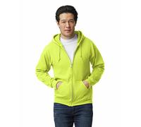 Gildan Unisex Erwachsene Fleece Zip Hoodie Sweatshirt Style G18600 Multipack, Sicherheitsgrün (1er-Pack), Medium