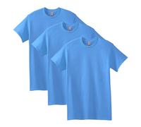 Gildan Unisex-Erwachsene Heavy Cotton, Style G5000, Multipack T-Shirt, Carolina Blue (3er-Pack), L