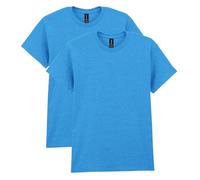 Gildan Unisex-Erwachsene Heavy Cotton, Style G5000, Multipack T-Shirt, Heather Sapphire (2er-Pack), 3X-Groß