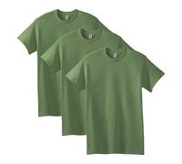 Gildan Unisex-Erwachsene Heavy Cotton, Style G5000, Multipack T-Shirt, Militärgrün (3er-Pack), Klein