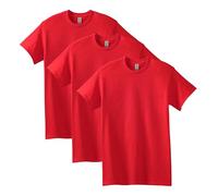 Gildan Unisex-Erwachsene Heavy Cotton, Style G5000, Multipack T-Shirt, Rot (3er-Pack), XX-Large