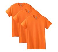 Gildan Unisex-Erwachsene Heavy Cotton, Style G5000, Multipack T-Shirt, Safety Orange (3er-Pack), L