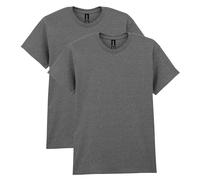 Gildan Unisex-Erwachsene Heavy Cotton T-Shirt, Style G5000, Multipack Hemd, Graphite Heather (2er-Pack), Mittel