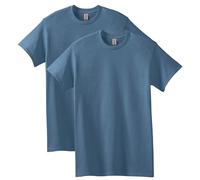 Gildan Unisex-Erwachsene Heavy Cotton T-Shirt, Style G5000, Multipack Hemd, Indigoblau (2er-Pack), Mittel