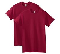 Gildan Unisex-Erwachsene Heavy Cotton T-Shirt, Style G5000, Multipack Hemd, Kardinalrot (2er-Pack), Klein