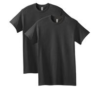 Gildan Unisex-Erwachsene T-Shirt aus Schwerer Baumwolle, Stil G5000, Multipack Hemd, Schwarz (2er-Pack), Klein
