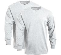 Gildan Unisex-Erwachsene Langärmeliges Schwerer Baumwolle, Stil G5400, 2er-Pack T-Shirt, Grau (Ash Grey), L