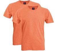 Gildan Unisex-Erwachsene Softstyle Cotton, Style G64000, Multipack T-Shirt, Orange meliert (2er-Pack), XL