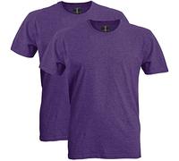 Gildan Unisex-Erwachsene Softstyle Cotton, Style G64000, Multipack T-Shirt, Violett meliert (2er-Pack), L