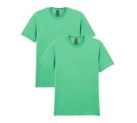 Gildan Unisex-Erwachsene Softstyle Cotton T-Shirt, Style G64000, Multipack Hemd, Heather Irish Green (2er-Pack), L
