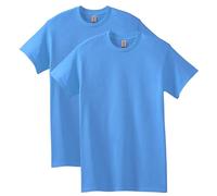 Gildan Unisex-Erwachsene T-Shirt aus Schwerer Baumwolle, Stil G5000, Multipack Hemd, Carolina Blue (2er-Pack), L