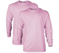 Gildan Unisex-Erwachsene Ultra Cotton Long Sleeve, Style G2400, Multipack T-Shirt, Hellrosa (2er-Pack), M
