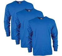 Gildan Uni-Erwachsene Ultra Cotton Long Sleeve, Style G2400, Multipack T-Shirt, Royal (3er-Pack), 3XL