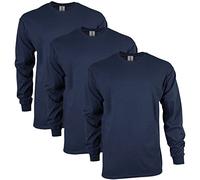 Gildan Unisex-Erwachsene Ultra Cotton Long Sleeve, Style G2400, Multipack T-Shirt, Marineblau (3er-Pack), 4XL
