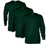Gildan Uni-Erwachsene Ultra Cotton Long Sleeve, Style G2400, Multipack T-Shirt, Waldgrün (3er-Pack), L