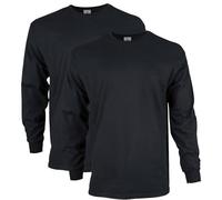 Gildan Unisex-Erwachsene Ultra Cotton Long Sleeve Tee Style G2400 Multipack T-Shirt, Schwarz (2er-Pack), M