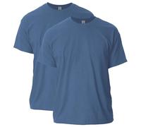 Gildan Unisex-Erwachsene Ultra Cotton, Style G2000, Multipack T-Shirt, Heather Indigo (2er-Pack), M