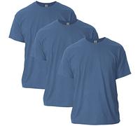 Gildan Unisex-Erwachsene Ultra Cotton, Style G2000, Multipack T-Shirt, Heather Indigo (3er-Pack), XL