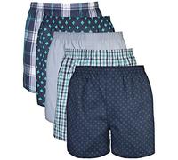 Gildan Unisex-Erwachsene Men's Woven Boxers, Multipack Boxershorts, Marineblau, 5 Stück, XX-Large (5er Pack)