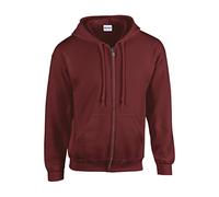 Gildan Kapuzensweatjacke G18600 Heavy Blend mit Reißverschluss Maroon XXL