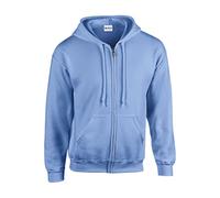 Gildan Unisex Heavy Blend Adult Full Zip Hooded Sweatshirt, Carolina Blue, S